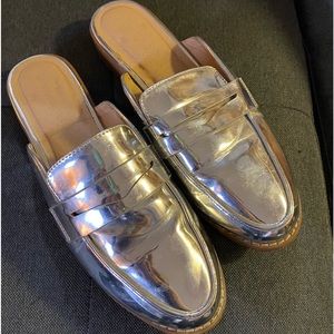 Silver Slip-on Shoes